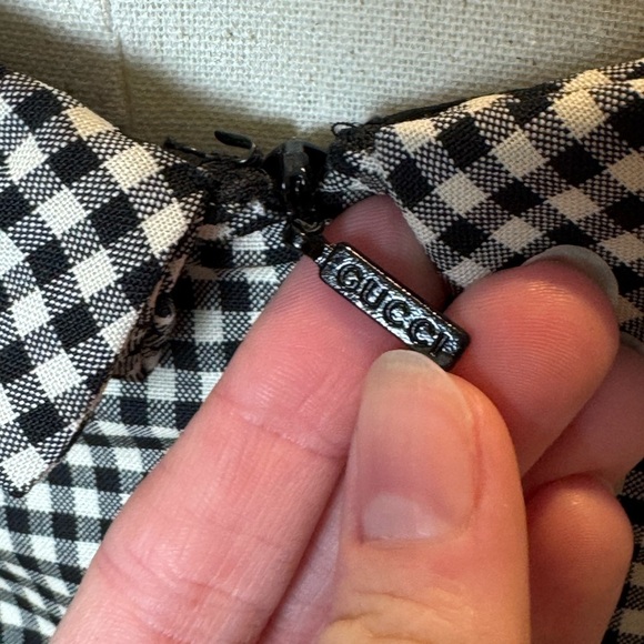 Gucci Checkered Black & White Women’s Dress Size 44 - Picture 7 of 8